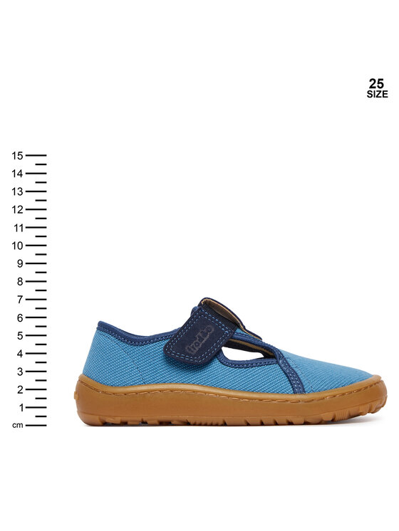 Froddo Froddo Papuci de casă Barefoot Canvas T-Bar G1700439-1 S Albastru