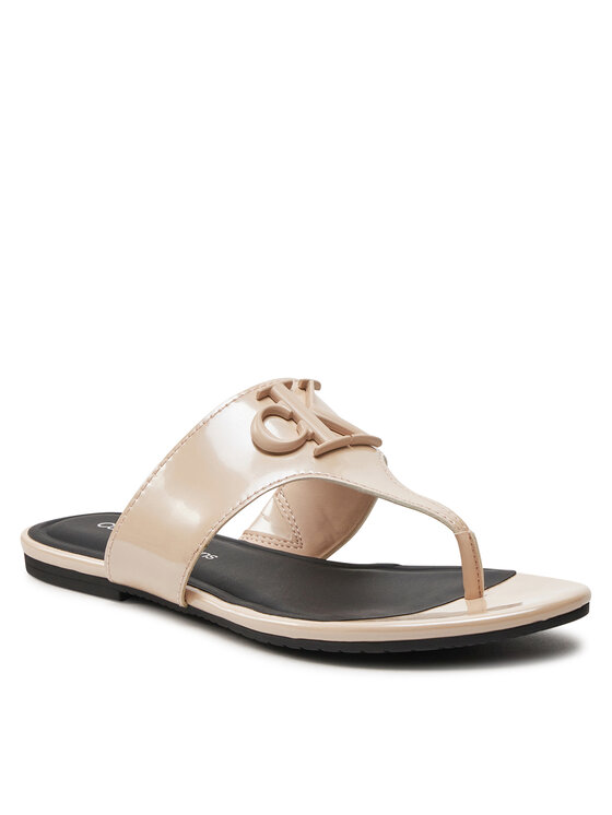 Calvin Klein Jeans Calvin Klein Jeans В'єтнамки Flat Sandal Slide Toepost Mg Met YW0YW01342 Рожевий