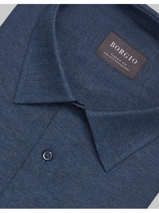 Borgio Borgio Koszula contrada Granatowy Classic Fit