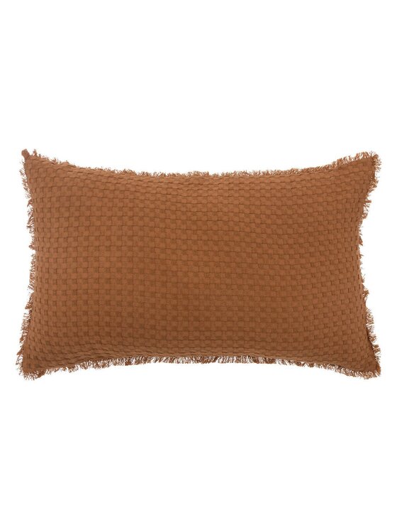 MIAhome MIAhome Poduszka dekoracyjna 30x50 cm tłoczona terracotta Pomarańczowy