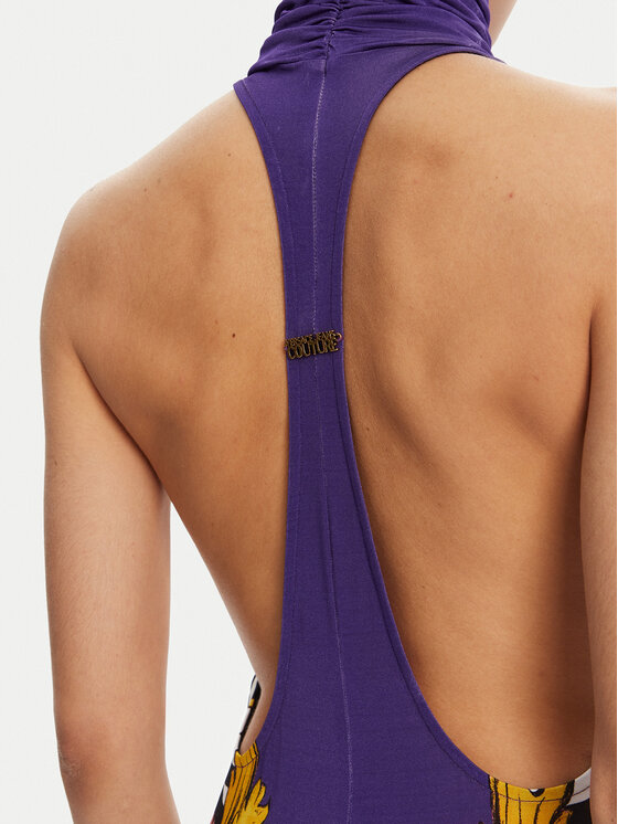 Versace Jeans Couture Versace Jeans Couture Večerní šaty 78HAO9P5 Fialová Slim Fit