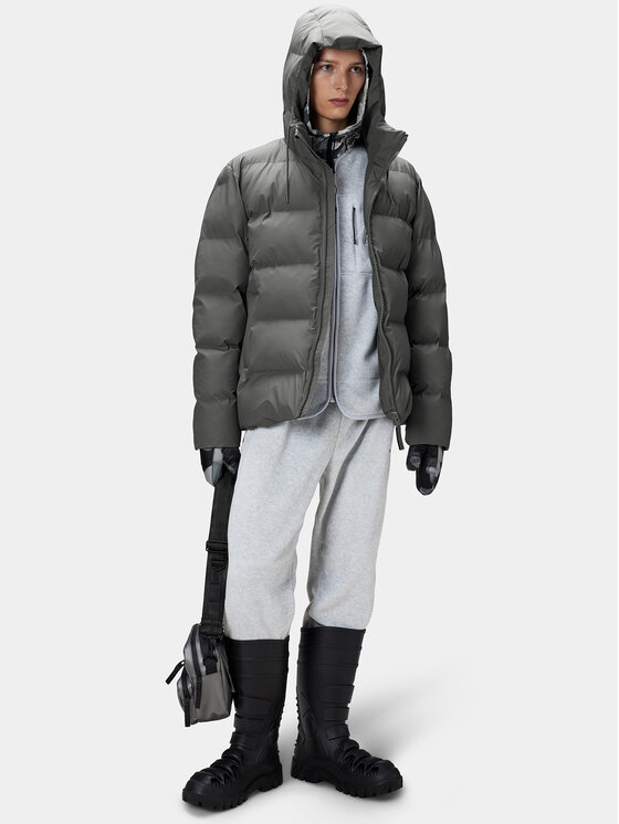 Rains Rains Geacă de iarnă 15120 Gri Regular Fit