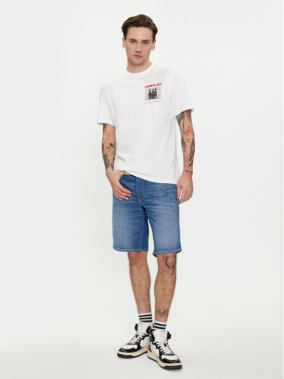 REPLAY Replay Дънкови шорти M1072 .000.573 Син Regular Fit