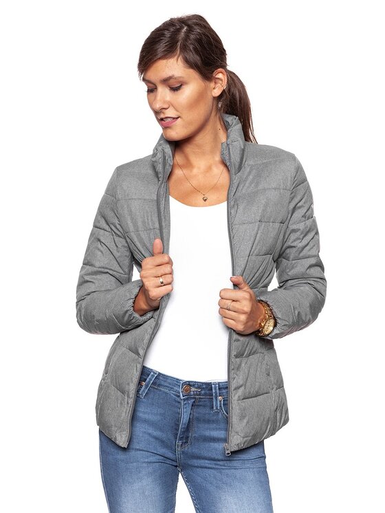 Wrangler Wrangler Giacca da donna SHORT PUFFER Grigio Slim Fit