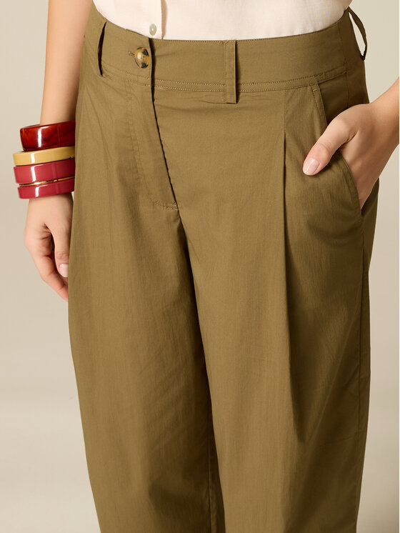 Oltre Oltre Pantaloni di tessuto P00NR009182N035 Verde Boy Fit