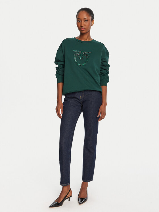 PINKO PINKO Felpa Nelly 100534 A2RO Verde Regular Fit