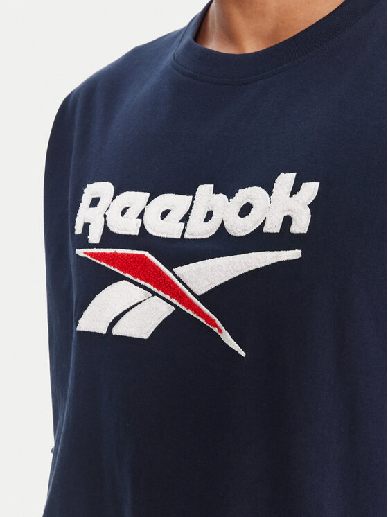 Reebok Reebok Longsleeve RK25155CCM Granatowy Regular Fit