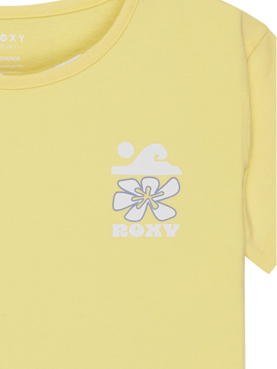 Roxy Roxy T-Shirt Lily ERGZT04139 Żółty Regular Fit