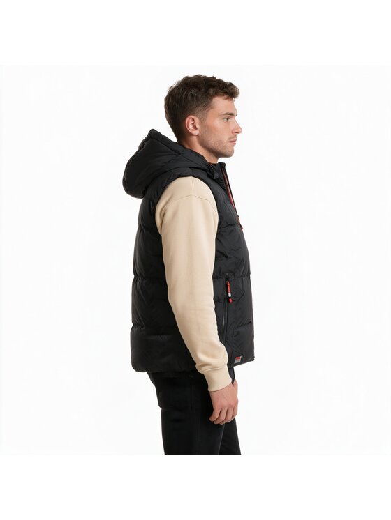 Geographical Norway Geographical Norway Kamizelka WZ6238H/GN-BLACK Czarny Reglan Fit