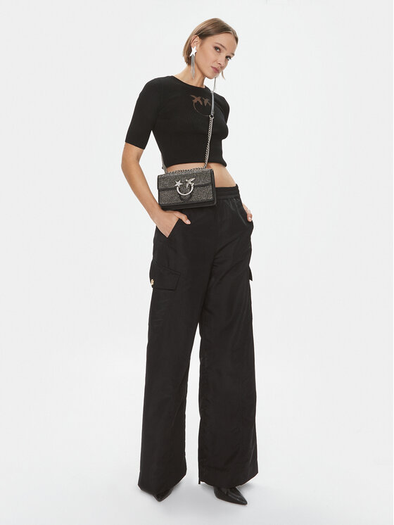 PINKO Pinko Sveter Tritone 102017 A18M Čierna Slim Fit