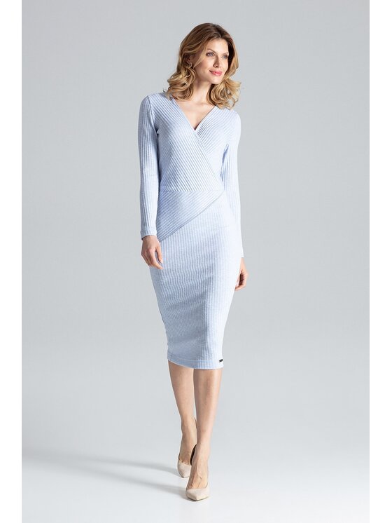 FIGL FIGL Šaty M637 Modrá Slim Fit