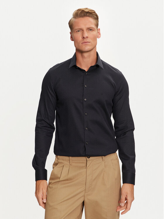 Calvin Klein Košulja K10K113521 Tamnoplava Slim Fit