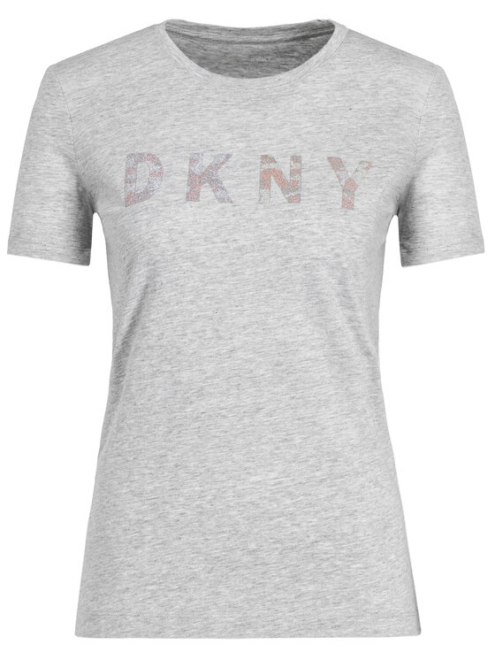 DKNY DKNY Póló P9BH9AHQ Szürke Regular Fit