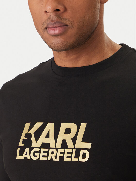KARL LAGERFELD KARL LAGERFELD Tričko 755780 500235 Čierna Regular Fit