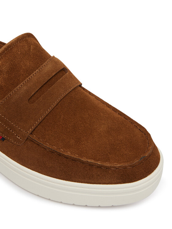 Tommy Hilfiger Tommy Hilfiger Pantofi Modern Light Hybrid Suede Loafer FM0FM05786 Maro