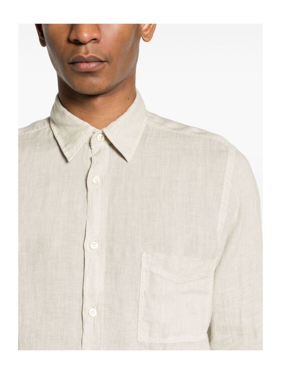 BOSS Boss Camicia Camicia in Lino Beige Regular Fit