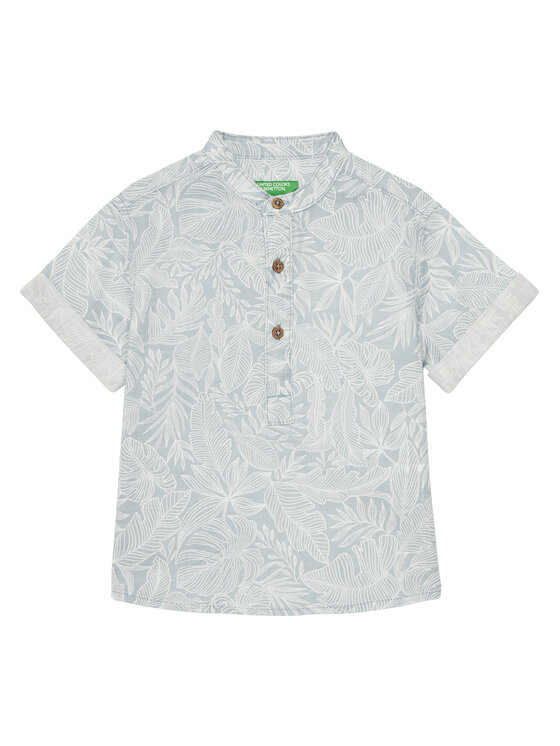 United Colors Of Benetton United Colors Of Benetton Marškiniai 5OUGGQ02G Mėlyna Regular Fit