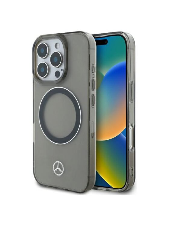 Etui na telefon Mercedes-Benz, Czarne, Silver Ring