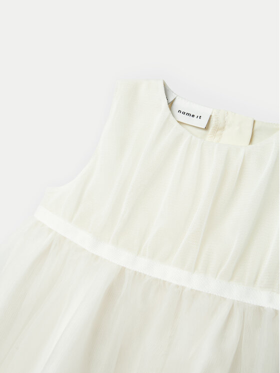 NAME IT NAME IT Sukienka elegancka Demille 13240057 Écru Regular Fit