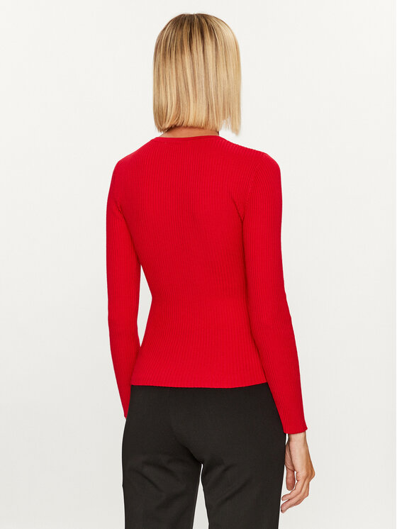 Morgan Morgan Sweter 232-MATEO Czerwony Slim Fit