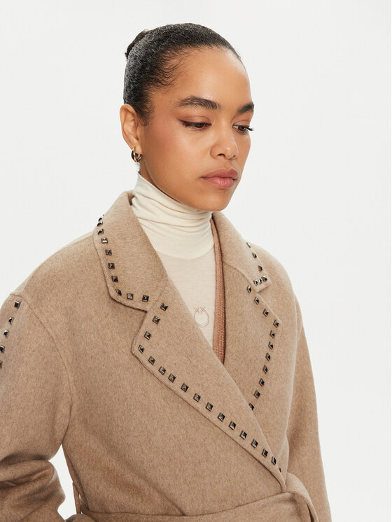 ViCOLO ViCOLO Wollmantel TS0032 Beige Regular Fit