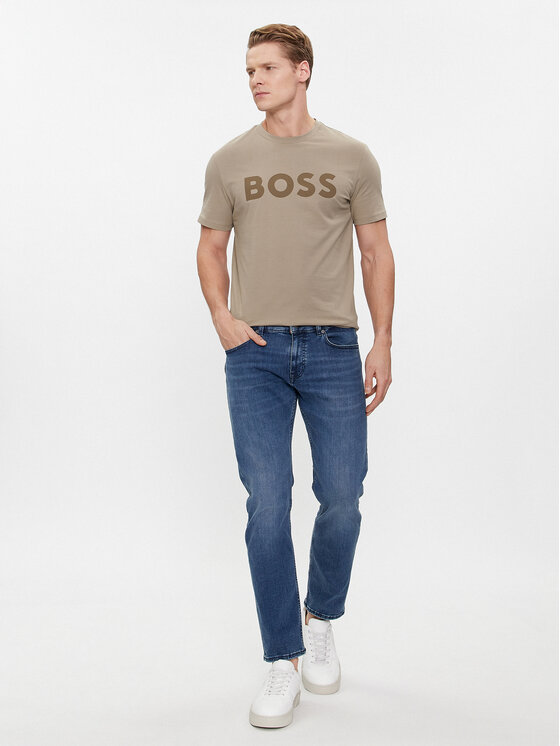 BOSS Boss T-särk Thinking 1 50481923 Beež Regular Fit