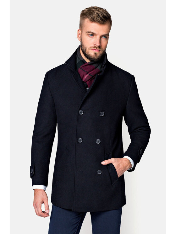 Lancerto Lancerto Płaszcz przejściowy Embrace Granatowy Regular Fit