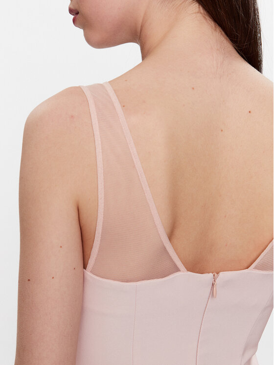 Kontatto Kontatto Коктейльна сукня NO1013 Рожевий Slim Fit