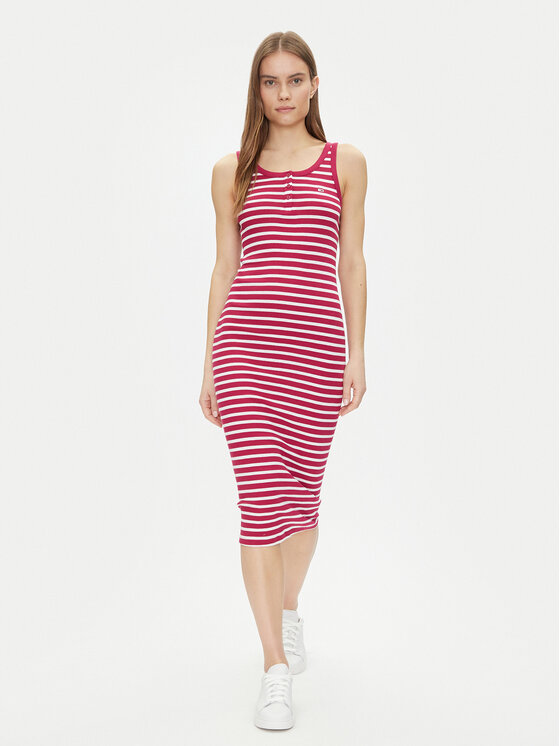 Tommy Jeans Tommy Jeans Ежедневна рокля Essential DW0DW19447 Червен Slim Fit