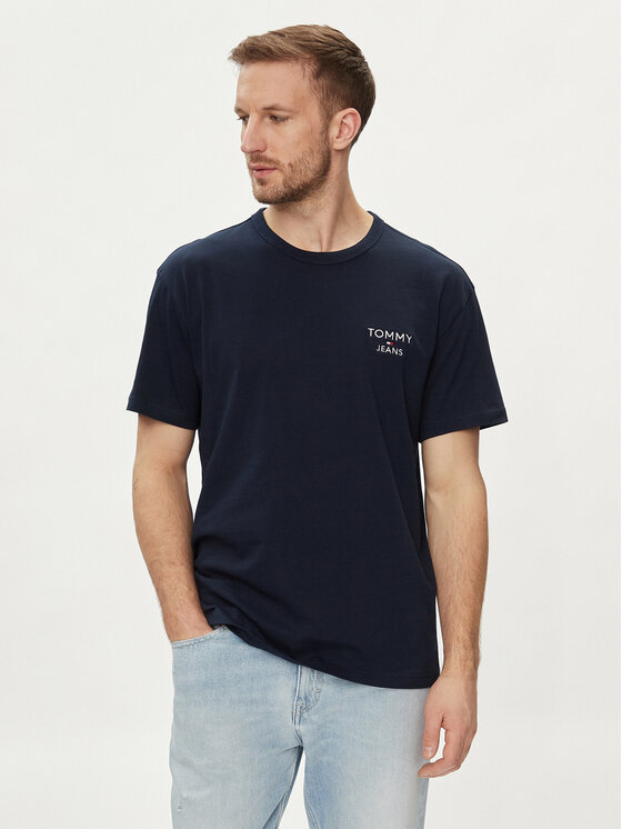 Tommy Jeans T-shirt DM0DM18872 Tamnoplava Regular Fit