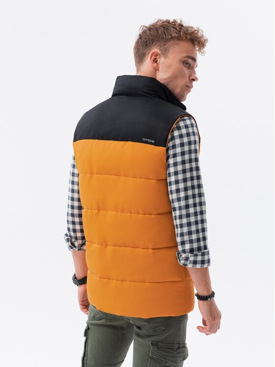 Ombre Ombre Zimní bunda V36 Žlutá Regular Fit