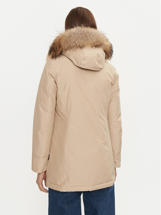 Woolrich Woolrich Pehelykabát Arctic Raccoon CFWWOU0538FRUT0001 Bézs Regular Fit