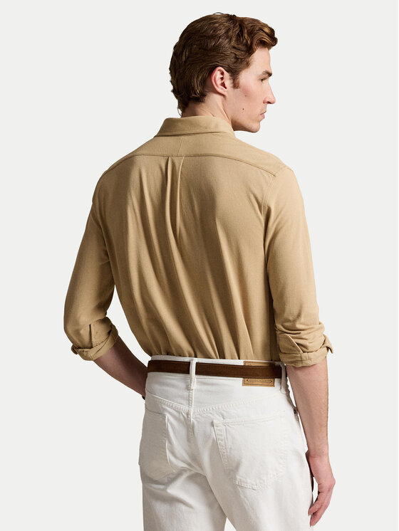 Polo Ralph Lauren Polo Ralph Lauren Marškiniai 710654408503 Tamsiai smėlinė Regular Fit