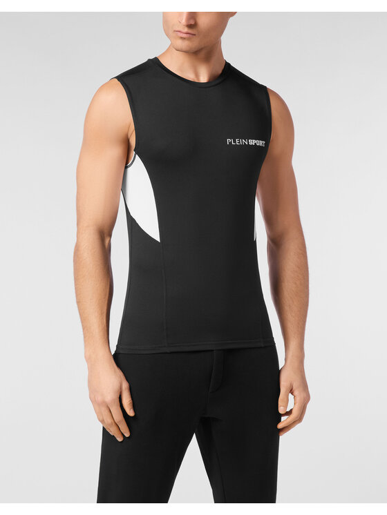 Plein Sport Plein Sport Tank top 23349 Czarny Regular Fit