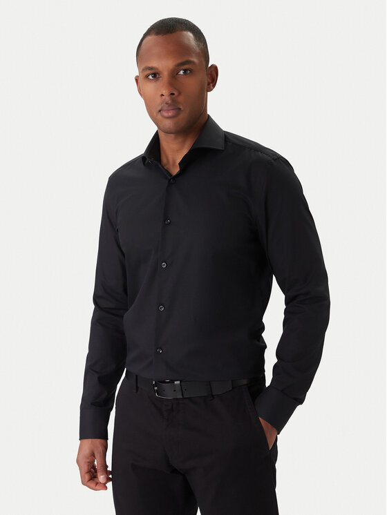 BOSS BOSS Srajca H-Hank 50550925 Črna Slim Fit