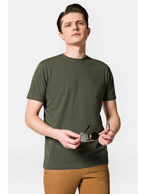 Lancerto Lancerto T-Shirt Linus TS073123000028 Zielony Regular Fit