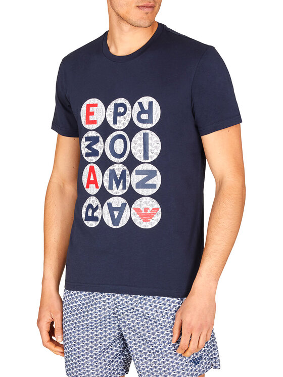 Emporio Armani Underwear Emporio Armani Underwear Tričko 2118183R470 Tmavomodrá Regular Fit