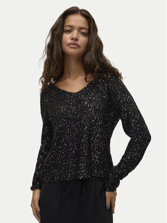 Vero Moda Vero Moda Bluză Leilani 10318223 Negru Loose Fit