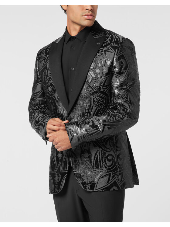 PHILIPP PLEIN PHILIPP PLEIN Giacca da abito 26105 Nero Fitted Fit