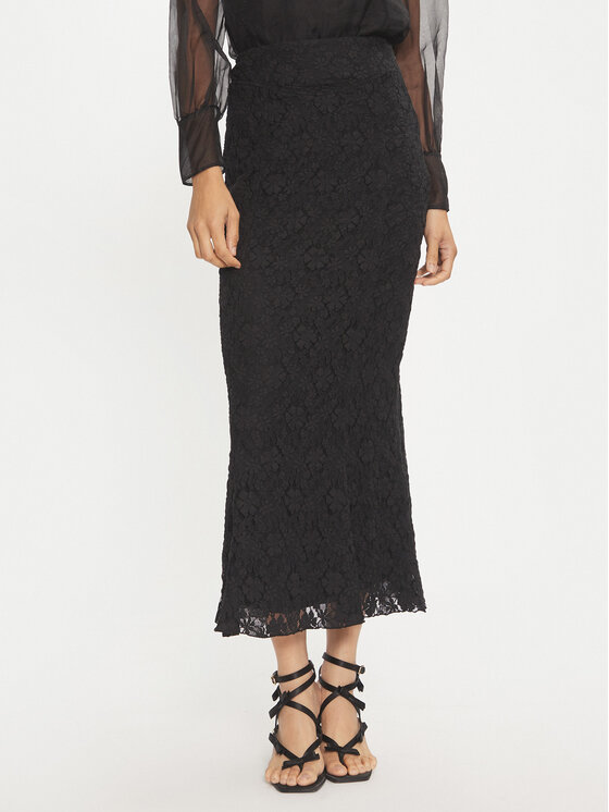 ROTATE ROTATE Suknja olovka Blakli 113070100 Crna Slim Fit