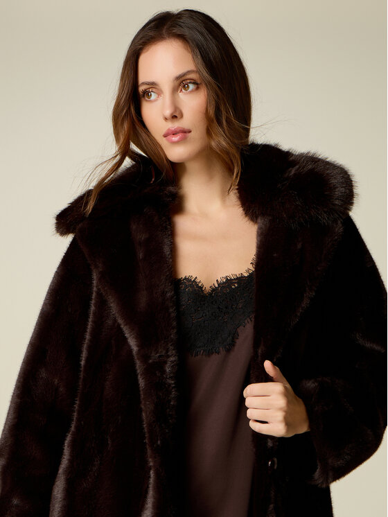 Oltre Oltre Cappotto invernale 0083J100165N032 Marrone Over Fit