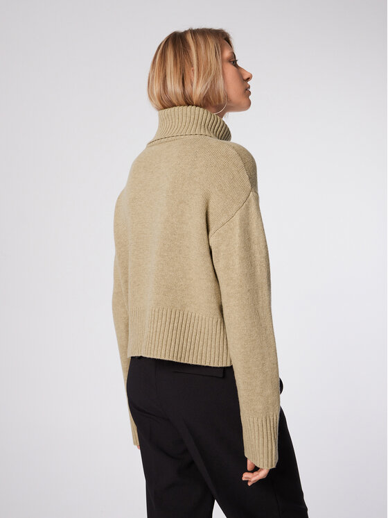 Simple Simple Golfas SWD513-02 Smėlio Relaxed Fit