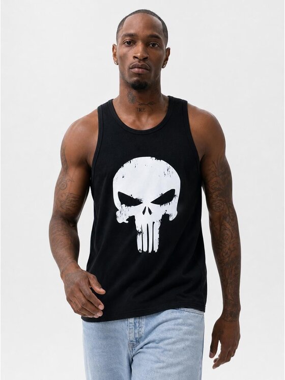 Marvel Marvel Tank top NA TRENING MIASTO STREETWEAR 132385 Czarny Regular Fit