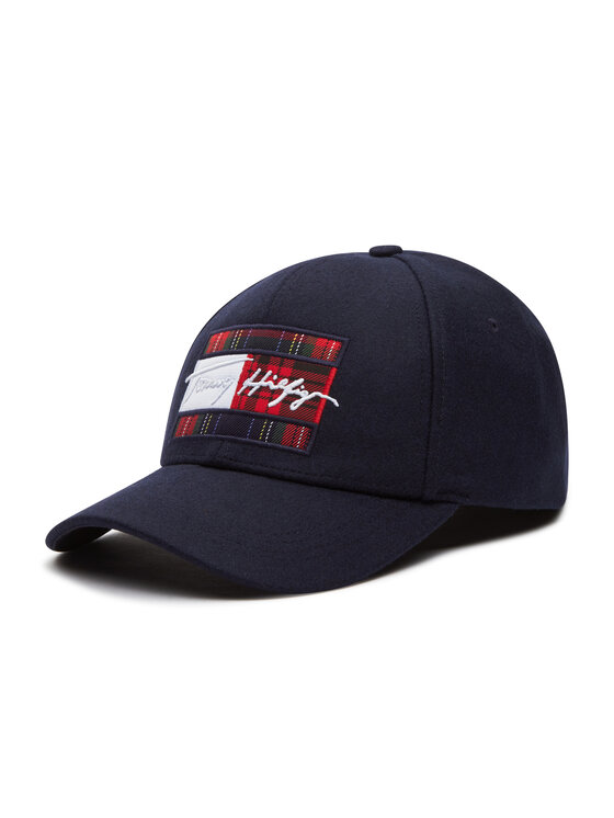 Tommy Hilfiger Tommy Hilfiger Шапка с козирка Th Signature Flag Cap AM0AM07037 Тъмносин