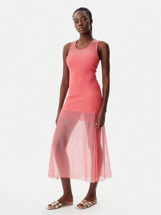 PINKO PINKO Sukienka dzianinowa 104802 A2GJ Koralowy Regular Fit