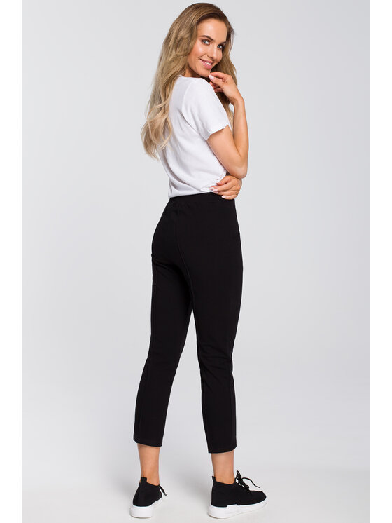 Made of Emotion Made of Emotion Pantaloni da donna M411 Nero Custom Fit
