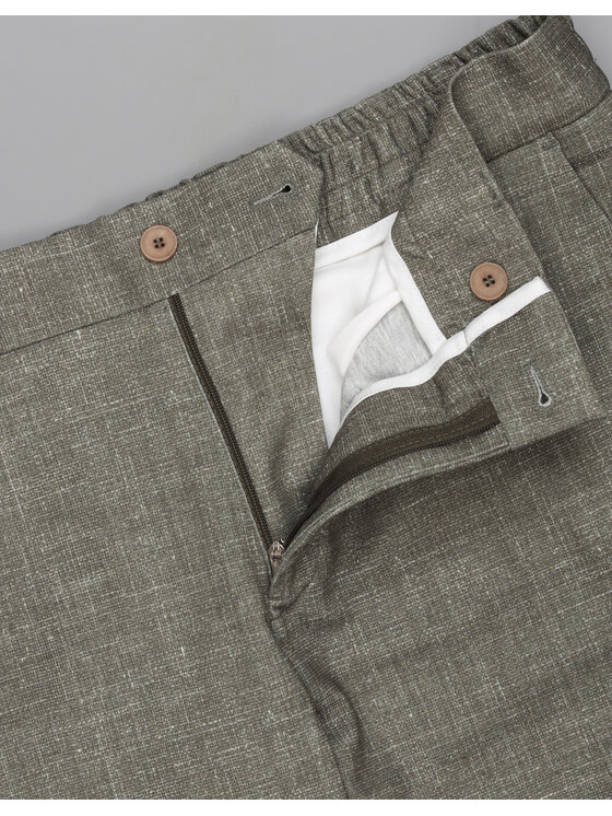Borgio Borgio Spodnie garniturowe lumarzo_zielony Zielony Slim Fit