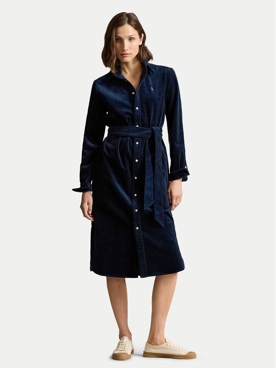 Polo Ralph Lauren Polo Ralph Lauren Hemdkleid 211941474005 Dunkelblau Regular Fit