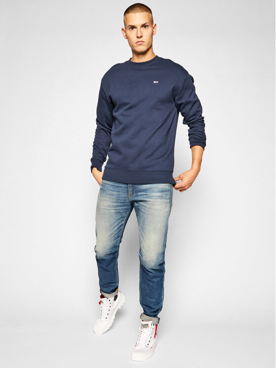 Tommy Jeans Felpa Classics DM0DM08724 Blu scuro Regular Fit • Modivo.it