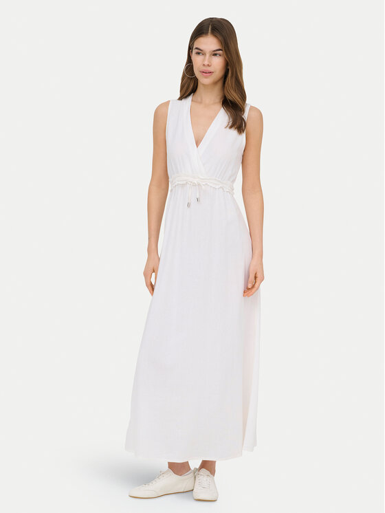 ONLY ONLY Sukienka letnia Goa 15363694 Biały Regular Fit